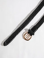 Braided Belt with Metal Buckle