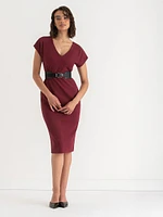 Venus Fitted Midi Dress Iconic Crepe