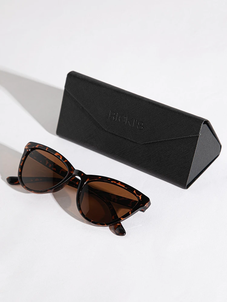 Cat Eye Frame Sunglasses with Case