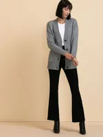 Button-Front Longer-Length Cardigan