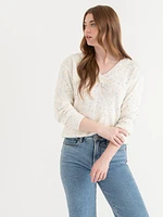 V-Neck Confetti Sweater