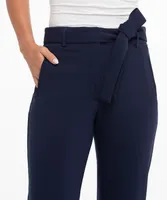 Scuba Crepe Straight Crop Pant