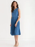 One Shoulder Pleated Dress