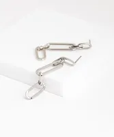 Silver Chain Link Drop Earring