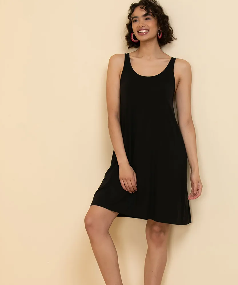 Sleeveless Dress with Tie-Neck Back