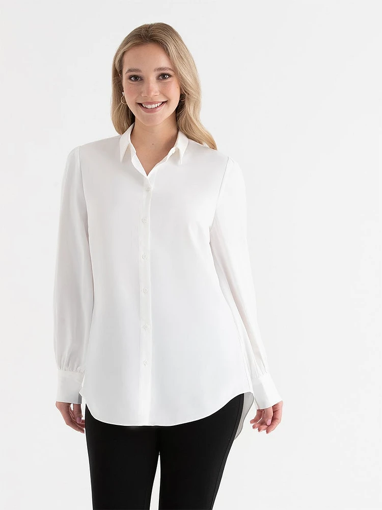 Longer Length Collared Blouse