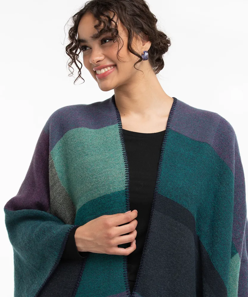 Cozy Colourblock Ruana