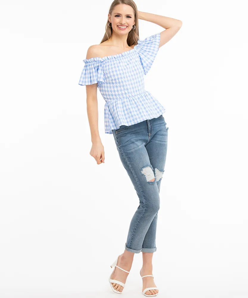 The Smocked Flutter Sleeve Blouse