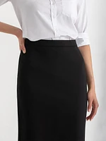 Midi Pencil Skirt Luxe Ponte