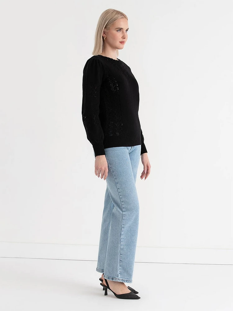 Pointelle Sweater