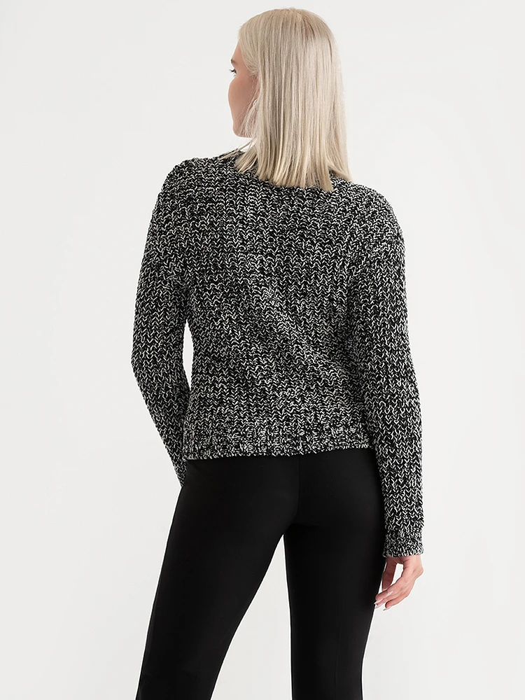 Black & White Marled Sweater