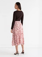 Romantic Pleated Midi Skirt