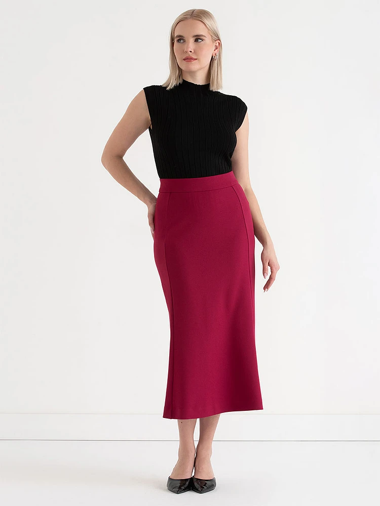 Midi Flute Skirt Iconic Crepe