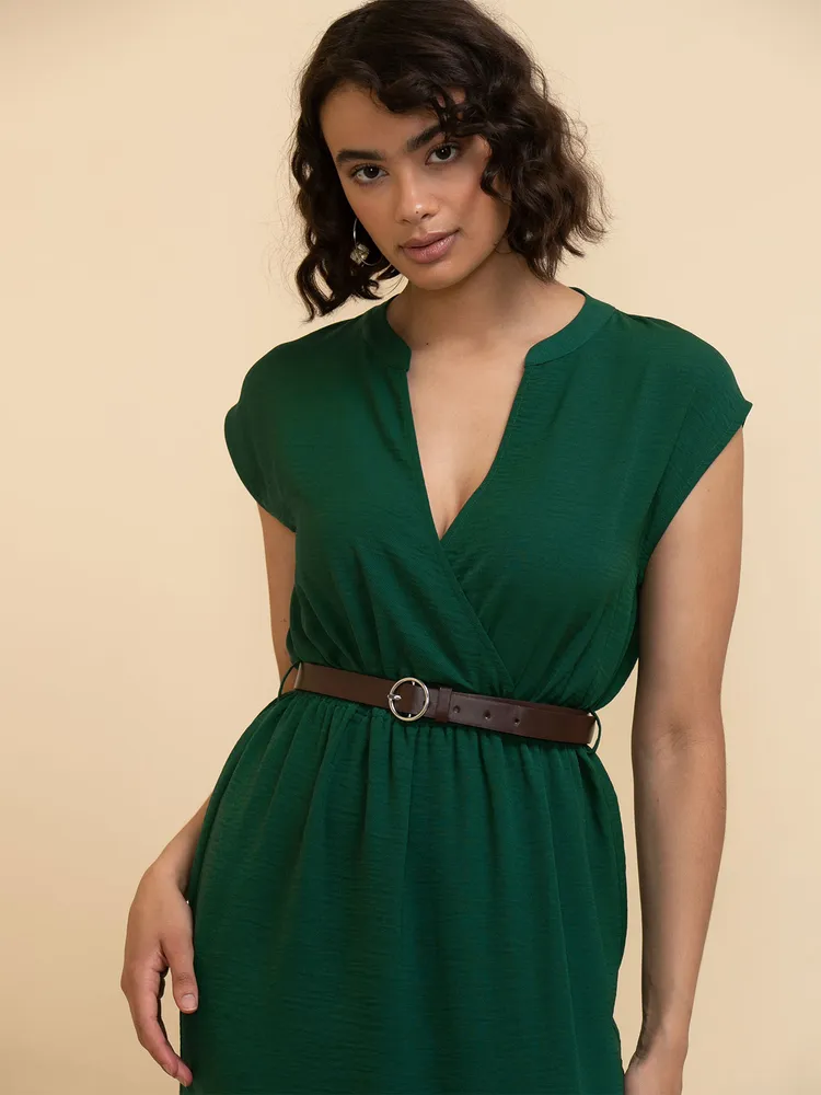 Henley Belted Midi Dress