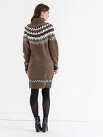 Turtleneck FairIsle Knit Dress