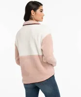 Misty Rose Fleece Half-Zip Pullover