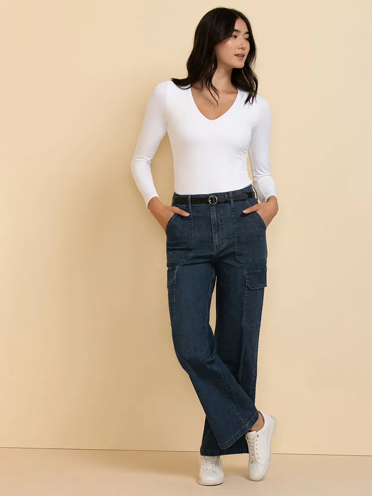 Wide Leg Cargo Jeans