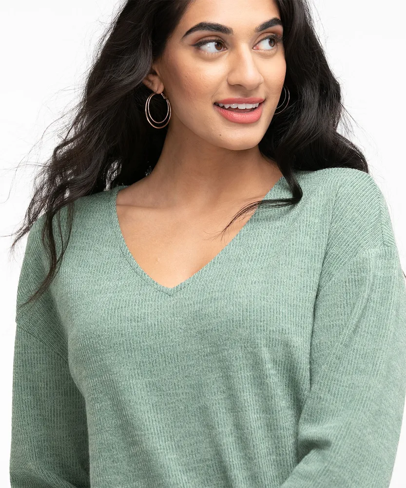 Ribbed Long Sleeve Sweater