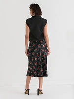 Satin Midi Skirt