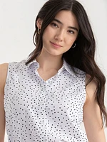 Nicole Sleeveless Collared Shirt