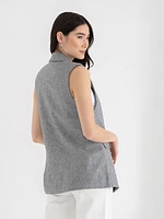 Classic Mid-Length Linen Vest