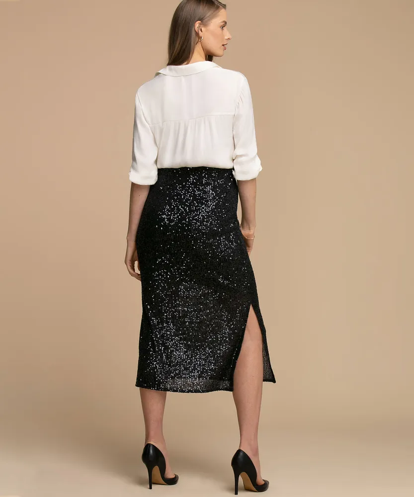 Sequin Midi Skirt