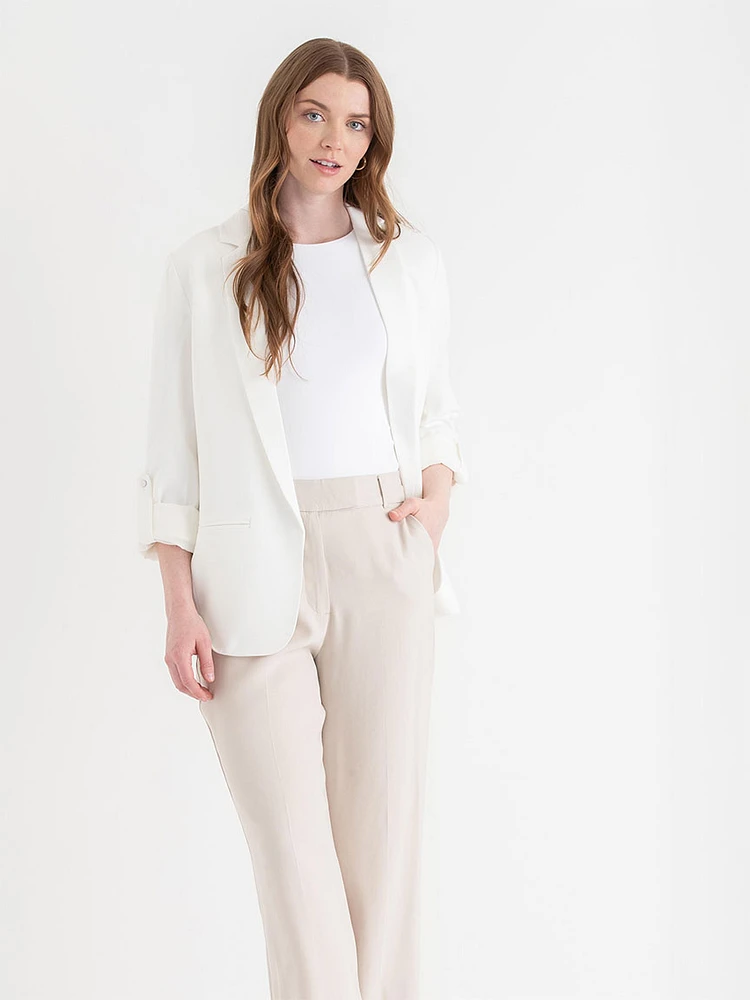 Roll Sleeve Blazer Crepe