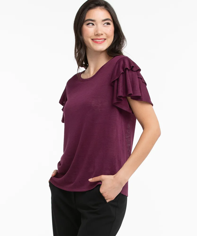 Flutter Sleeve Hacci Top