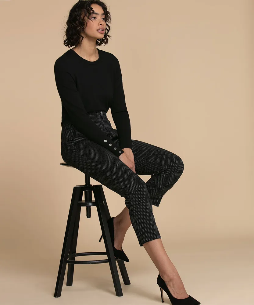 Jules & Leopold Slim Leg Crop Pant with Slits