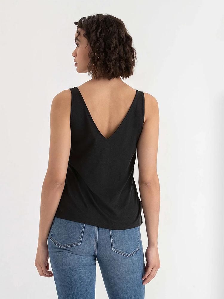 V-Neck Slub Tank