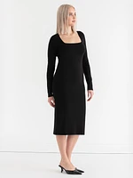 Square Neck Sweater Dress