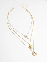 Gold-Plated Shell Pendant Necklace