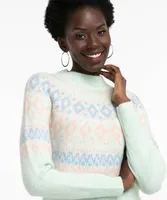 Mock Neck Fair Isle Sweater