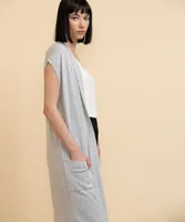 Long Extend Sleeve Open Cardigan