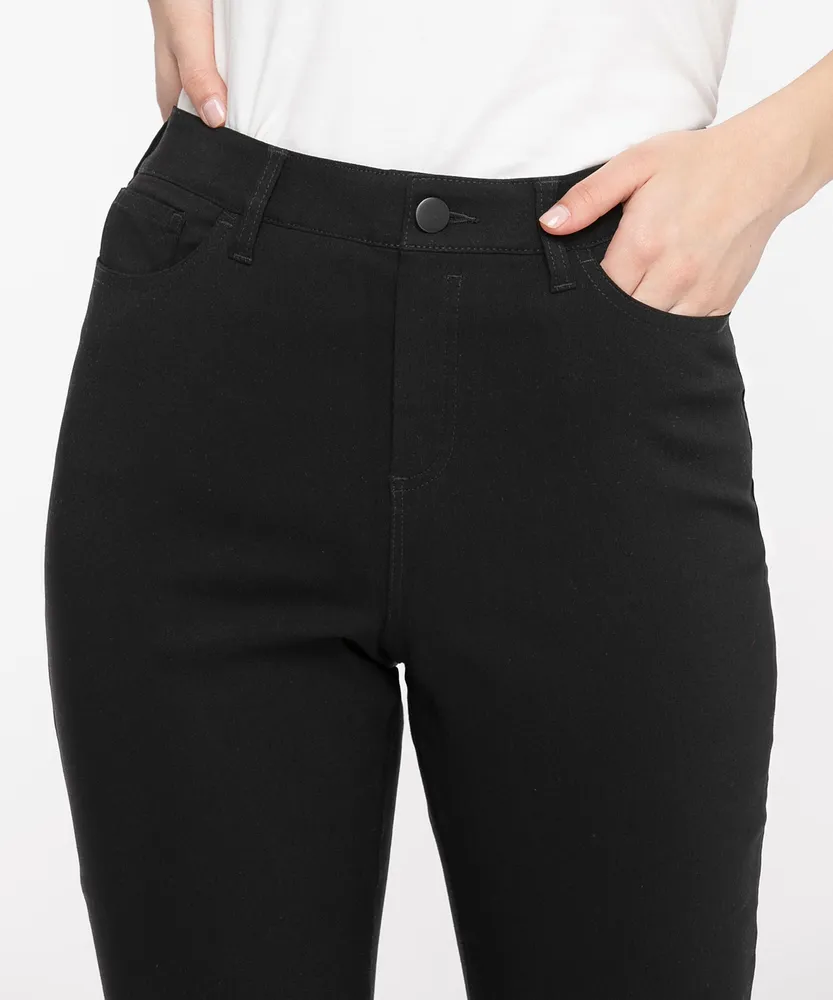 Microtwill Pull-On Crop Pant