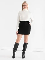 Evan Crepe Mini Skirt