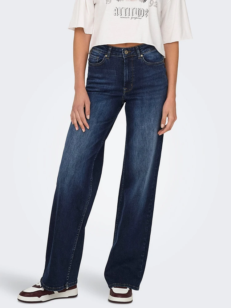 Madison Blush Wide Leg Jeans