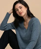 Guilty V-Neck Twisted Yarn Sweater