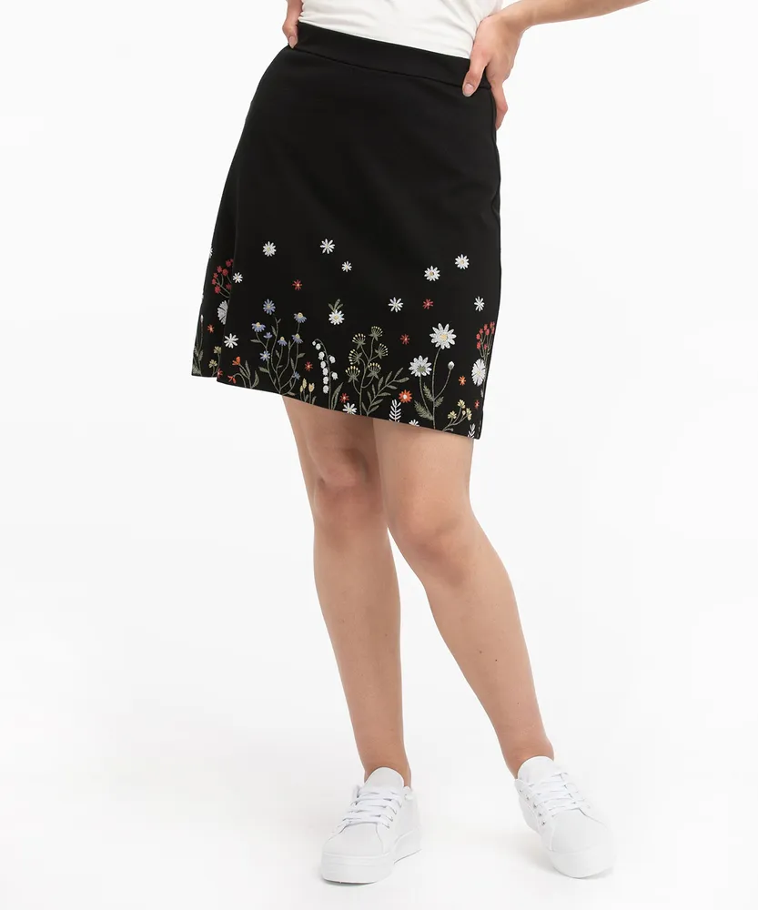 Puff Print Mini Skirt