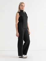 Soft Cotton Straight Leg Pant