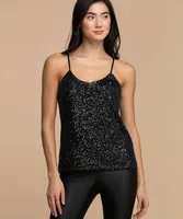 Spaghetti Strap Sequin Top