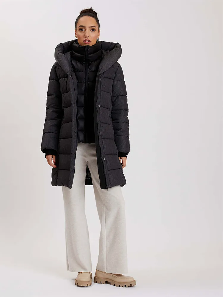 Long Printed Puffer Jacket