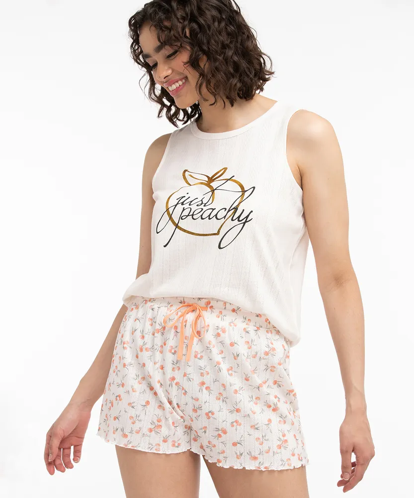 Peach Pull-On PJ Short