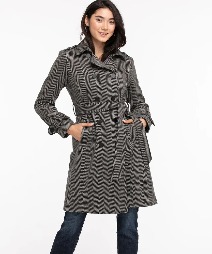 Wool Blend Trench Coat