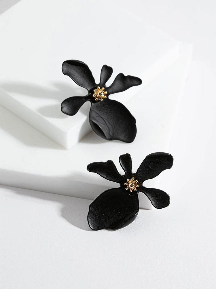 Abstract Flower Earrings