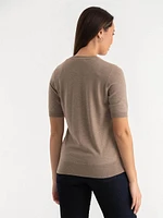 Cashmere Blend Crew Neck Sweater