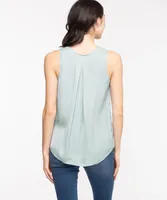 Sleeveless Pleated V-Neck Blouse