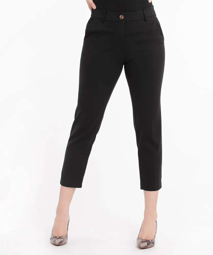 Matte Sateen Straight Crop Pant