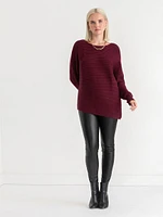 Ribbed Asymmetrical Sweater