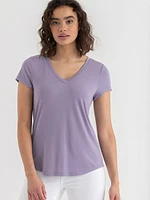 V-Neck Shirttail Tee